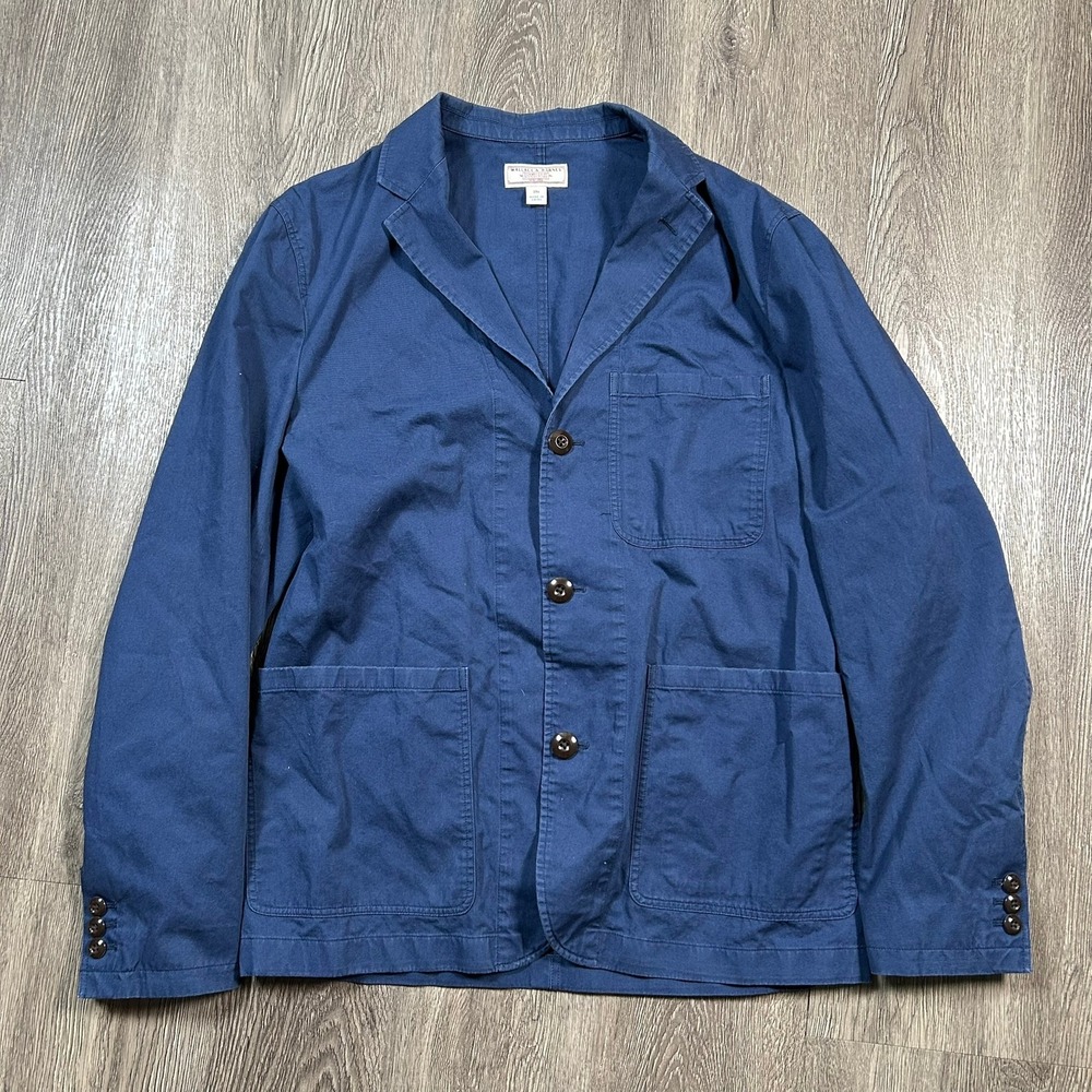 Wallace and Barnes Chore Blazer 39R Navy Blue Cotton Twill Utility Canvas G8701